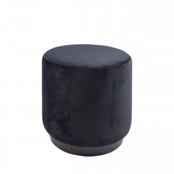 Rim - Pouf rond en velours (M)