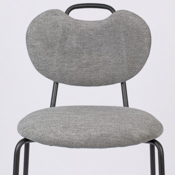 Aspen - 2 tabourets de bar en tissu et métal 65cm