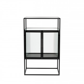 Boli - Vitrine 2 portes en métal et verre trempé 105x65cm