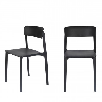 Clive - 4 chaises en résine