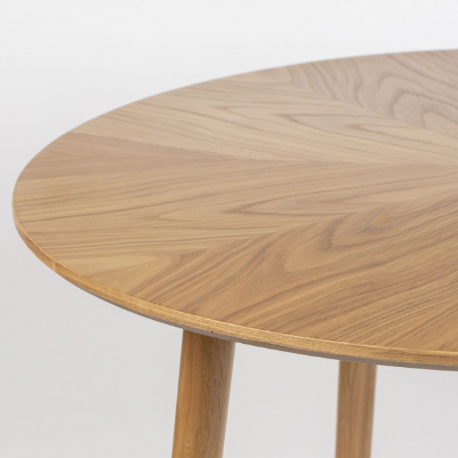 Fabio - Table à manger ronde en bois ø100cm