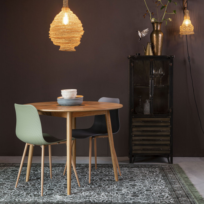 Fabio - Table à manger ronde en bois ø100cm