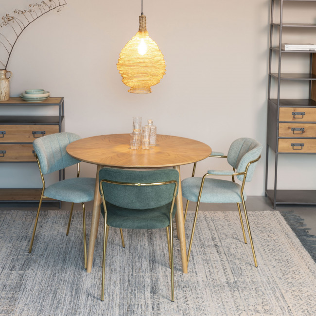 Fabio - Table à manger ronde en bois ø100cm