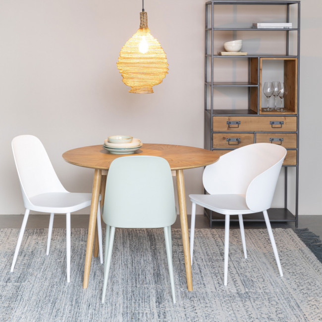 Fabio - Table à manger ronde en bois ø100cm