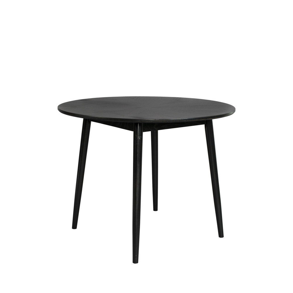 Fabio - Table à manger ronde en bois ø100cm - Couleur - Noir