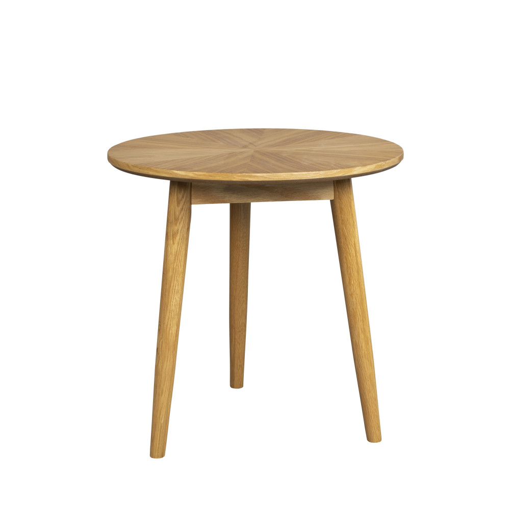 Fabio - Table d'appoint ronde en bois ø50cm - Couleur - Bois clair