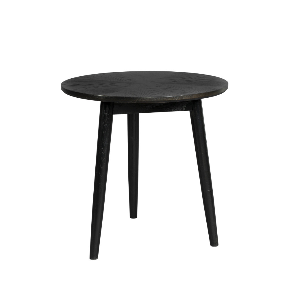 Fabio - Table d'appoint ronde en bois ø50cm - Couleur - Noir