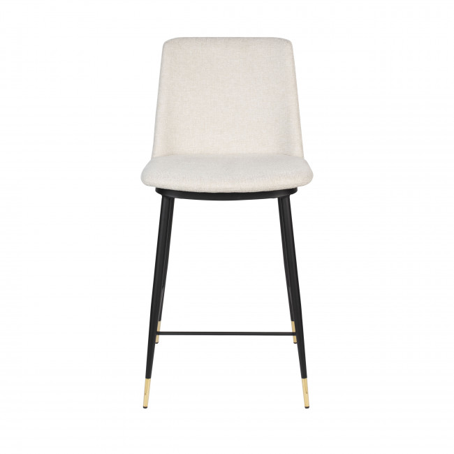 Lionel - 2 tabourets de bar en tissu et métal 65cm