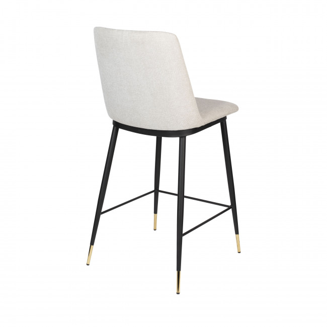 Lionel - 2 tabourets de bar en tissu et métal 65cm