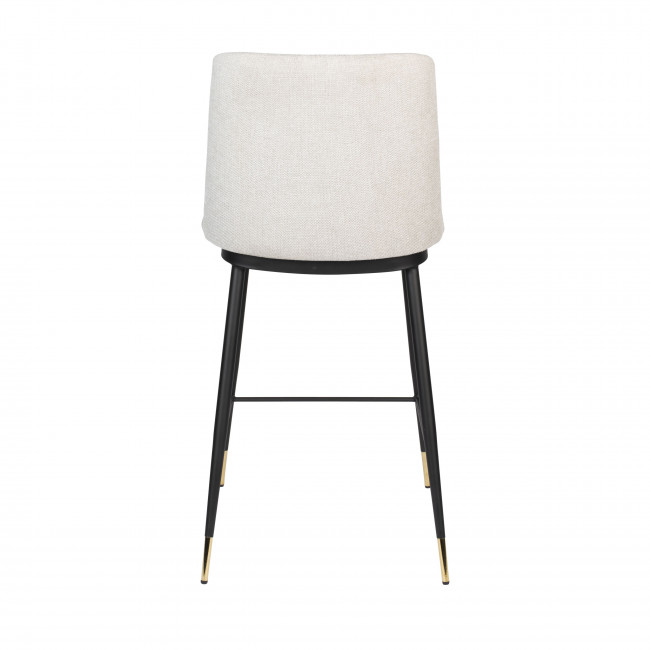 Lionel - 2 tabourets de bar en tissu et métal 65cm