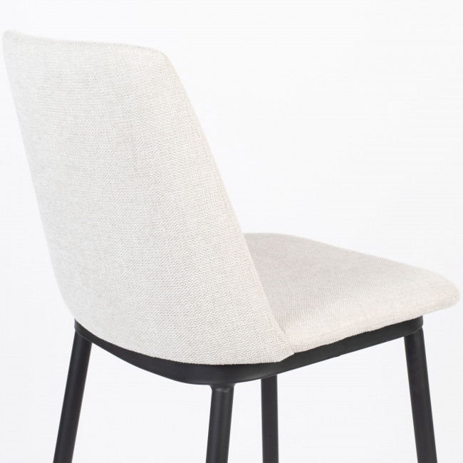 Lionel - 2 tabourets de bar en tissu et métal 65cm