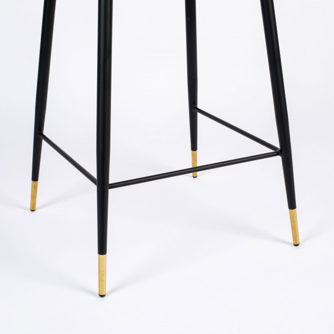 Lionel - 2 tabourets de bar en tissu et métal 65cm