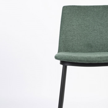 Lionel - 2 tabourets de bar en tissu et métal 65cm