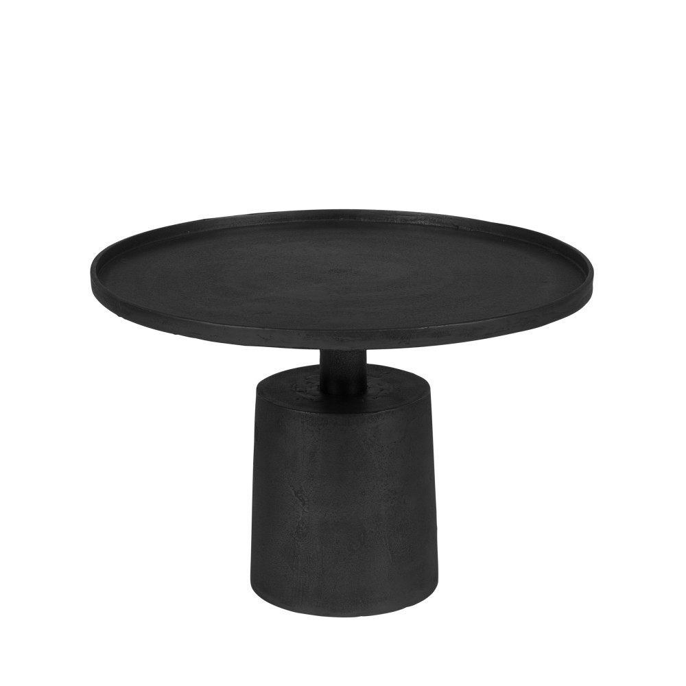 mason - table basse ronde en métal ø60cm - couleur - noir