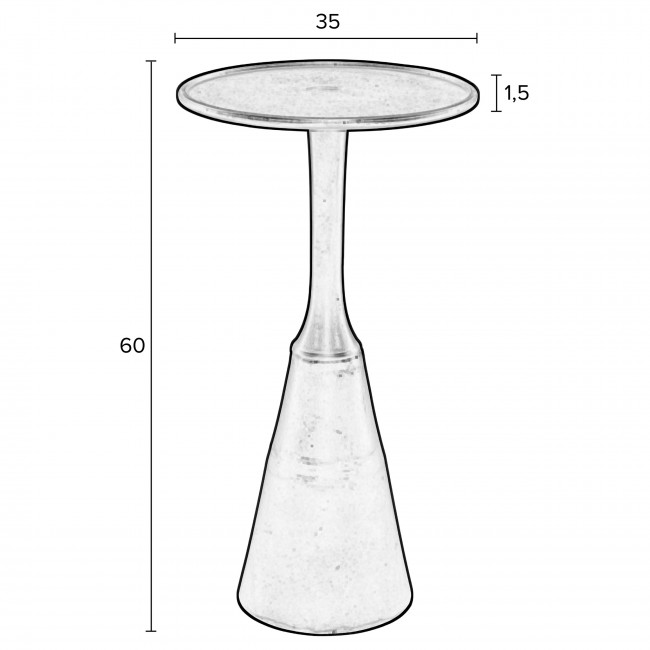 Noah - Table d'appoint ronde en métal ø35cm
