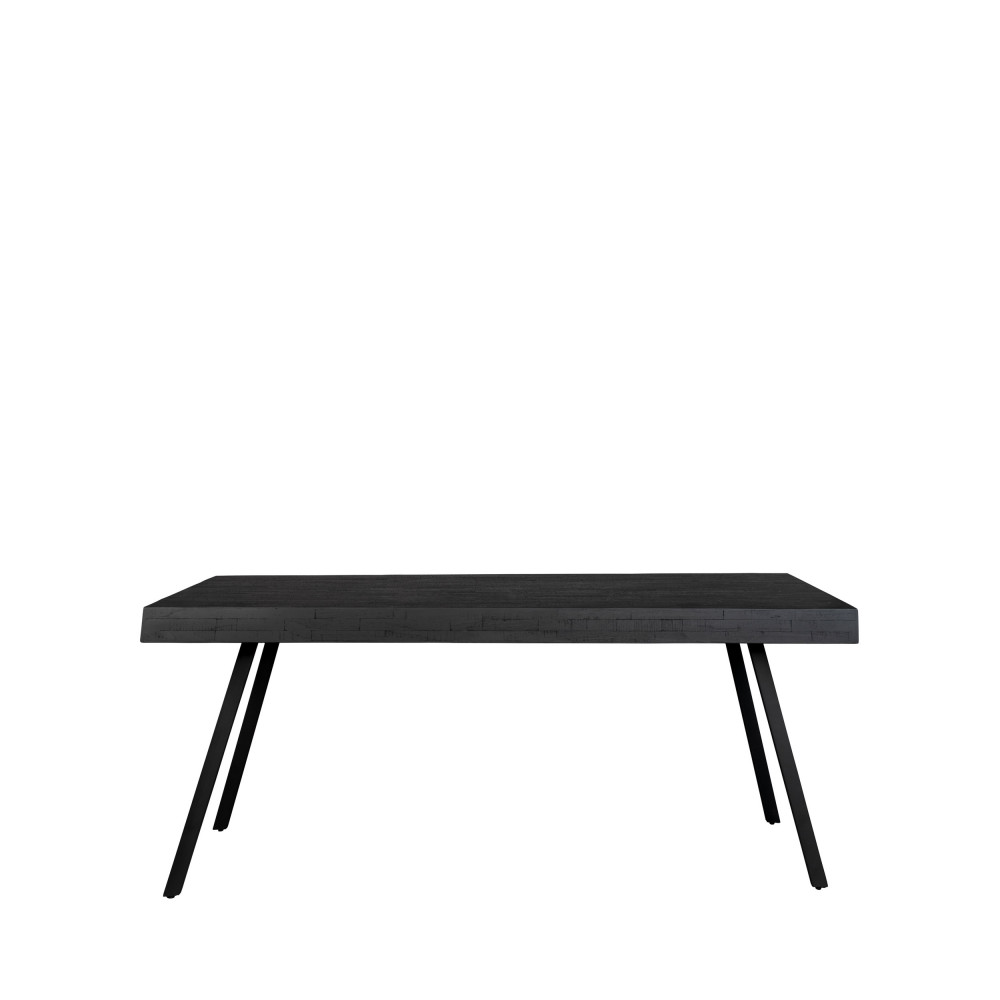 Suri - Table à manger en teck recyclé 160x78cm - Couleur - Noir