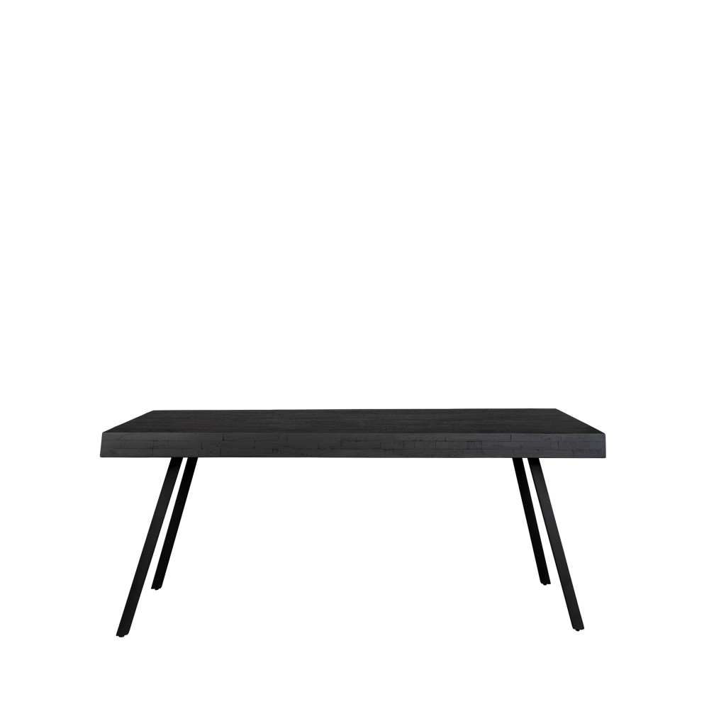 Suri - Table à manger en teck recyclé 180x90cm - Couleur - Noir