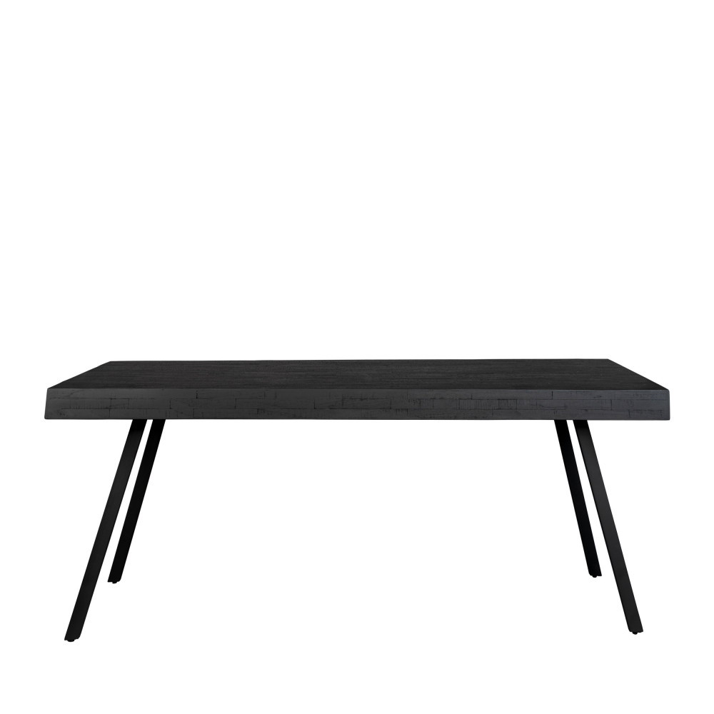 Suri - Table à manger en teck recyclé 220x100cm - Couleur - Noir