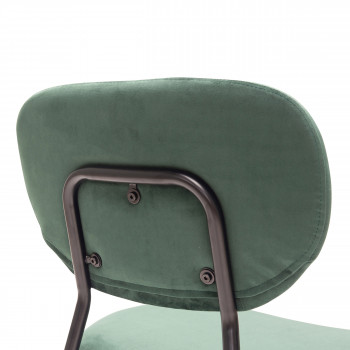 Jalen - 2 chaises en velours et métal