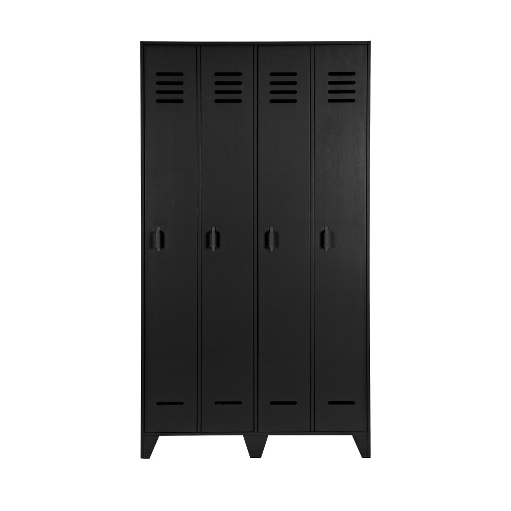 stijn - armoire vestiaire 2 portes - couleur - noir