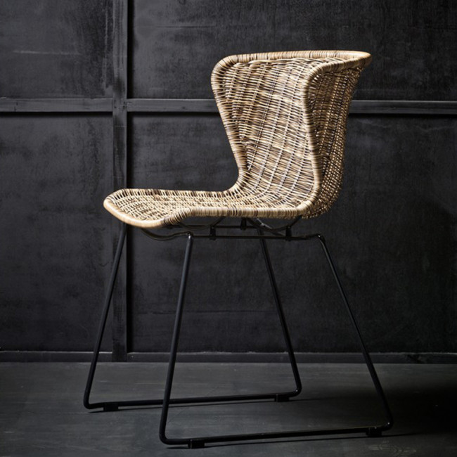 2x chaise en rotin tressé Wings naturel