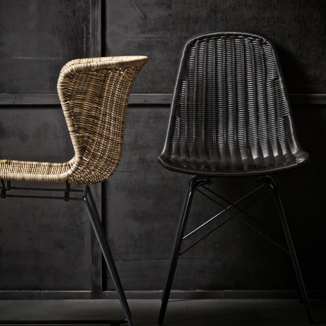 2x chaise en rotin tressé Wings naturel