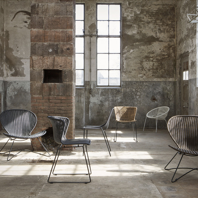 2x chaise en rotin tressé Wings naturel