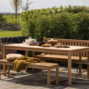 Jisse - Banc de jardin en teck 180cm