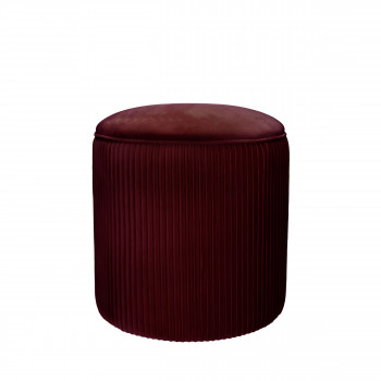 Mucha - Pouf en velours ø38cm