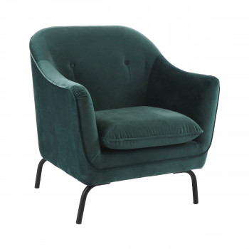Fauteuil en velours Lusso Pomax