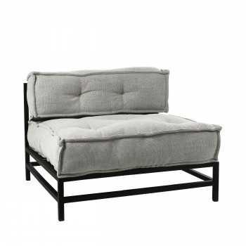 Birgit - Fauteuil en tissu et métal