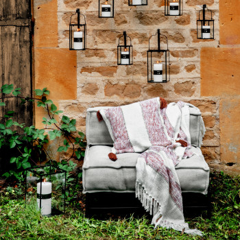 Birgit - Fauteuil en tissu et métal