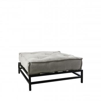 Birgit - Pouf en tissu et métal