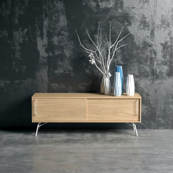 Meuble TV design bois et métal Ashburn
