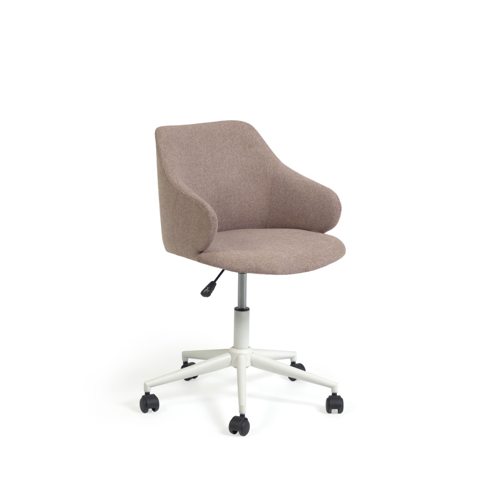 Einara - Chaise de bureau pivotante à roulettes - Couleur - Rose