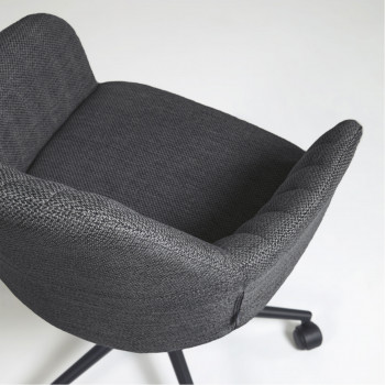 Madina - Chaise de bureau pivotante à roulettes