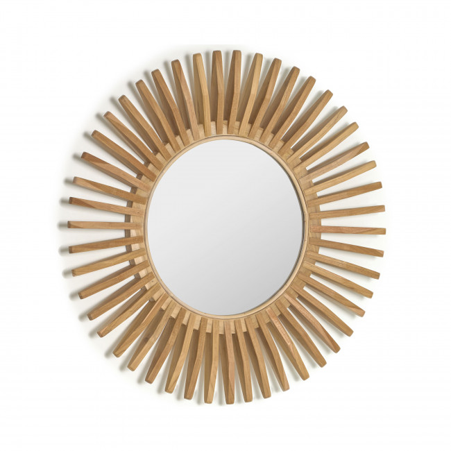 Ena - Miroir rond en teck ø79cm