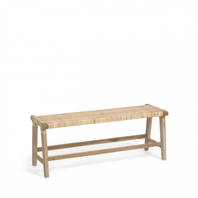 Beida - Banc en teck et rotin 120cm