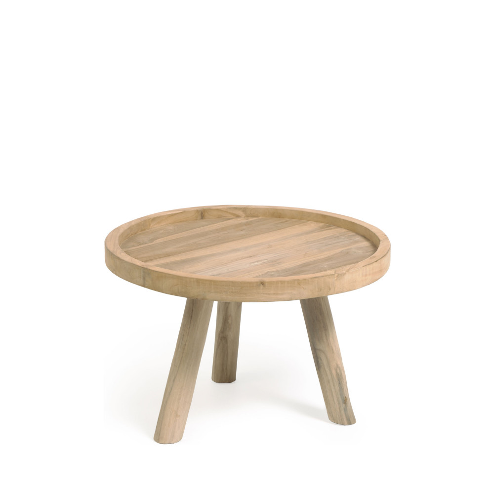 Glenda - Table basse ronde en teck ø55cm - Couleur - Naturel