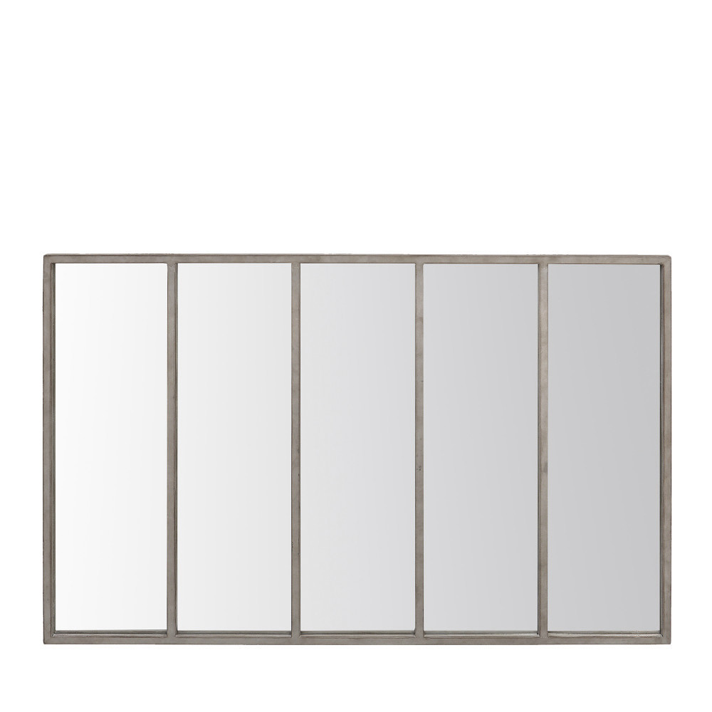 Loos - Miroir verrière en métal 137x90 cm - Couleur - Métal oxydé
