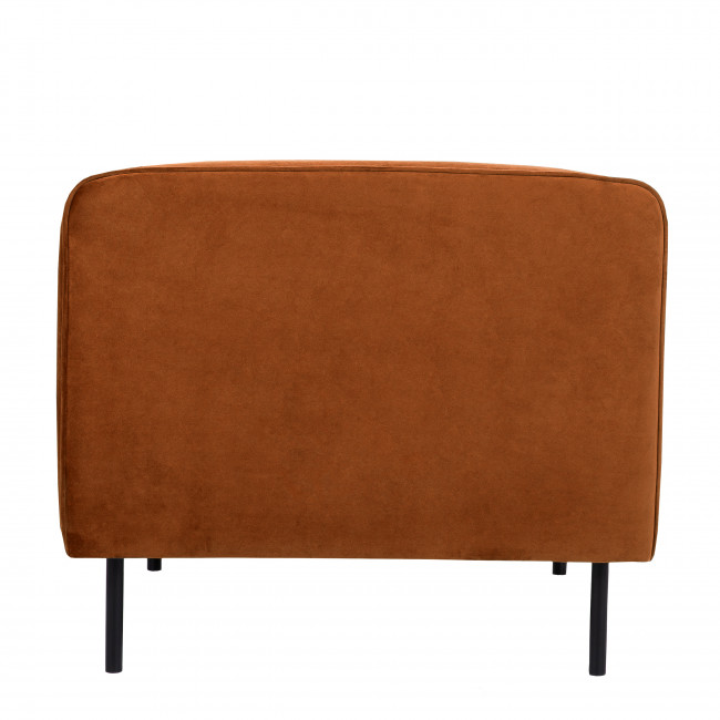 Winsen - Fauteuil en velours pieds droits en métal