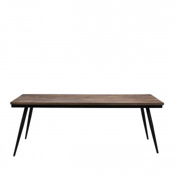 Ranggo - Table en métal et teck recyclé 180x90cm