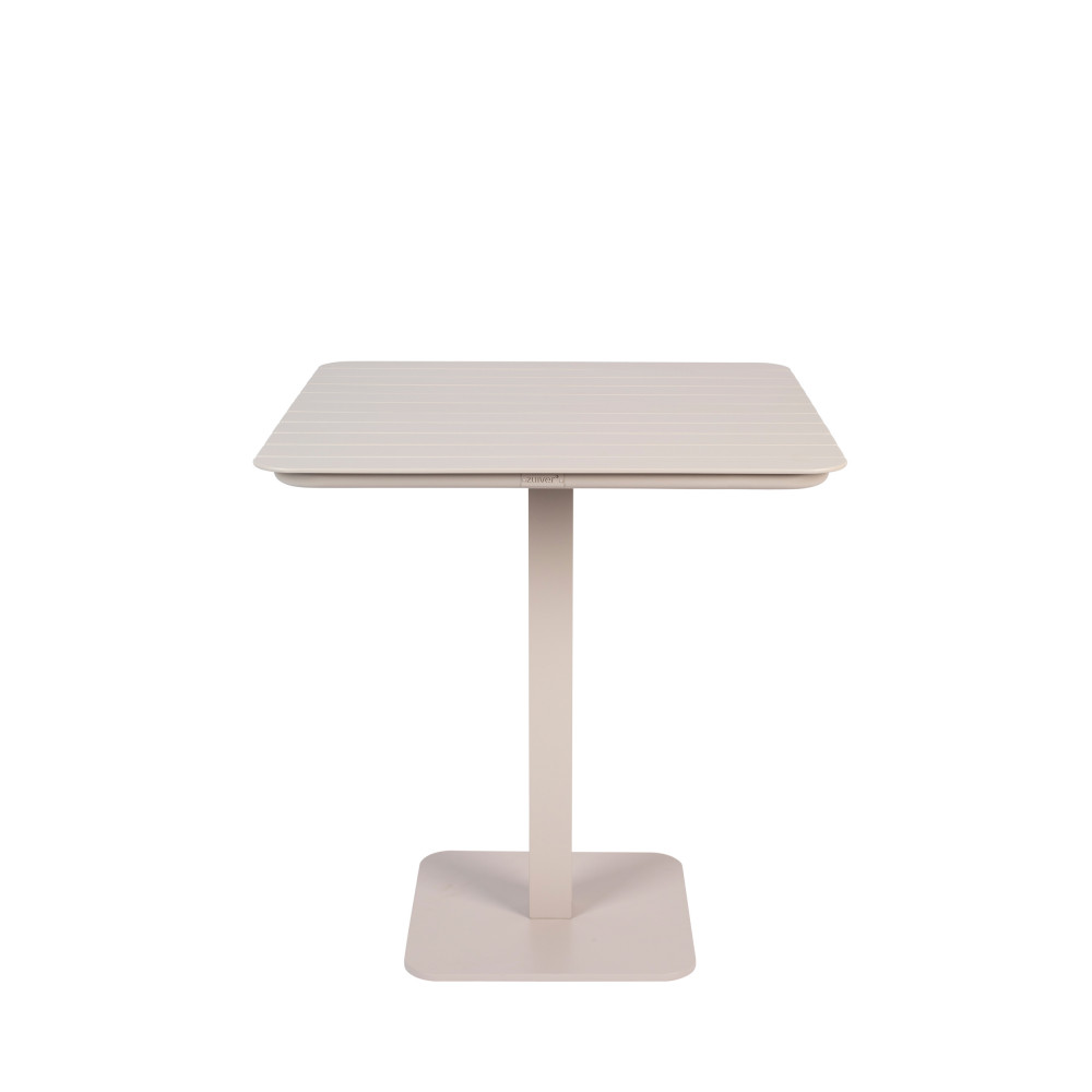 Vondel - Table à manger de jardin bistrot en métal 71x71cm - Couleur - Beige