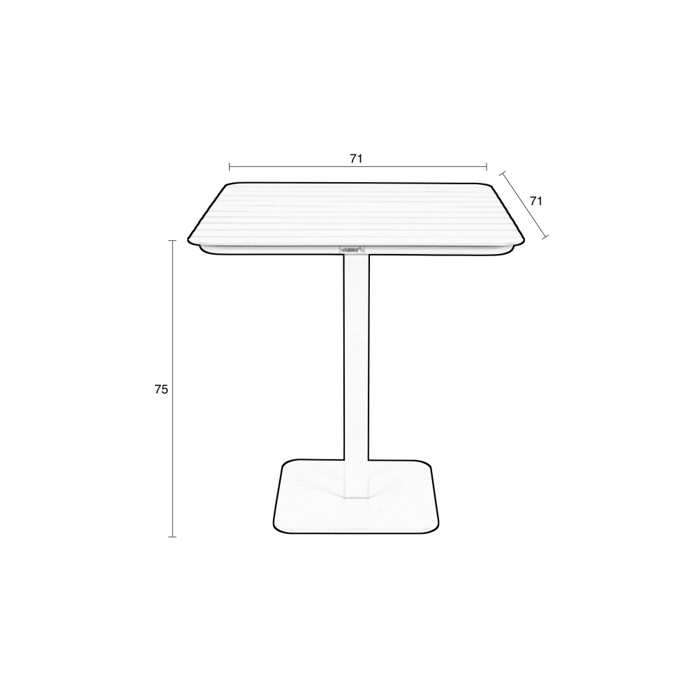 Table de jardin en métal 214x97cm Zuiver - VONDEL