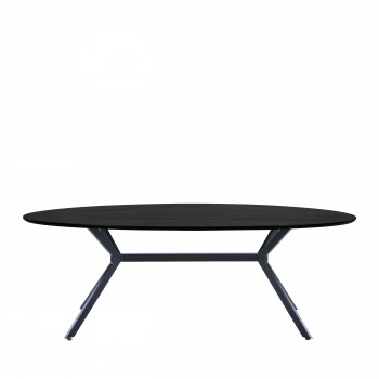 Bruno - Table à manger en bois et métal 220x100cm