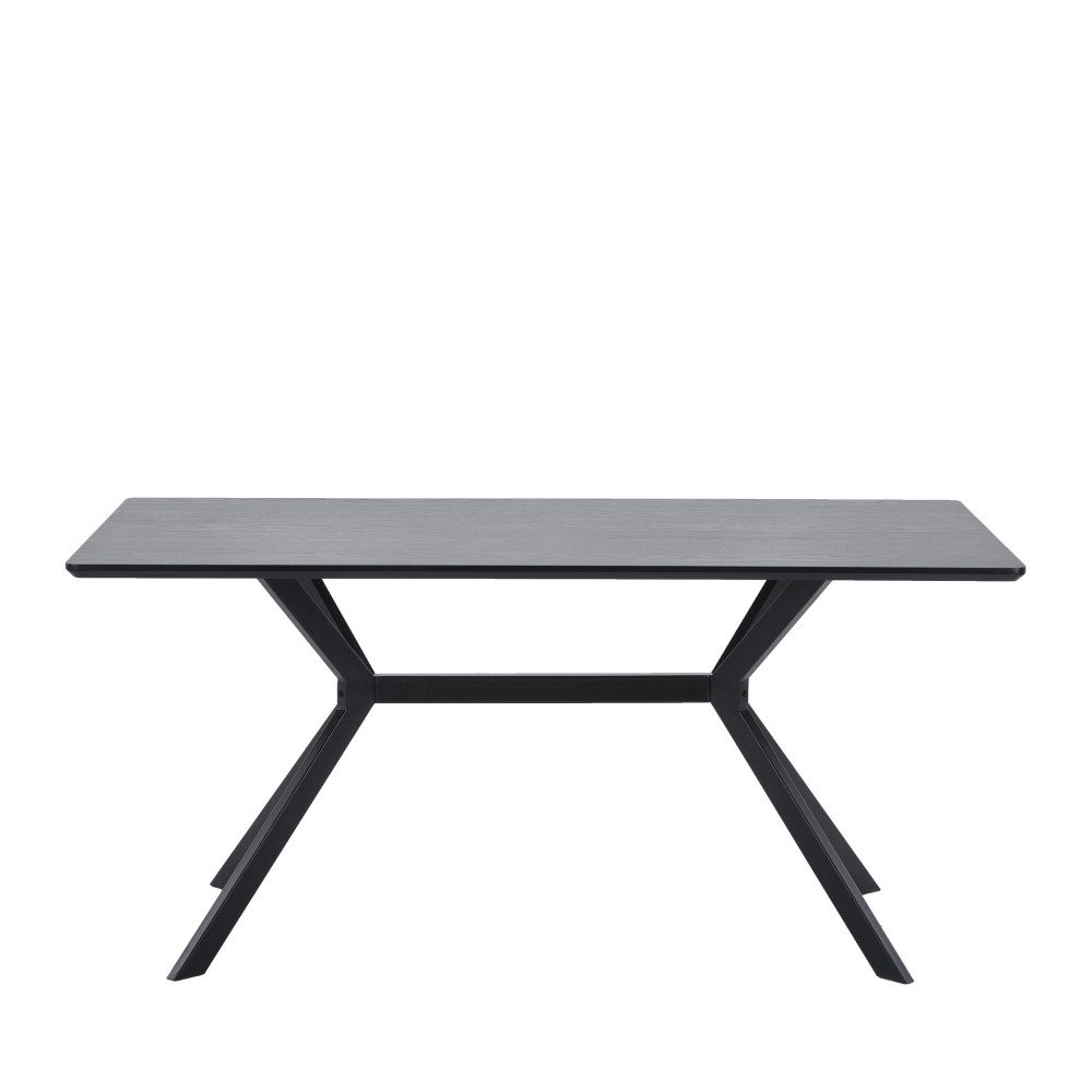 Bruno - Table à manger en bois et métal 200x90cm - Couleur - Noir