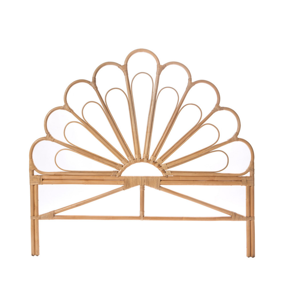 singaraja - tête de lit design en rotin 148cm - couleur - naturel