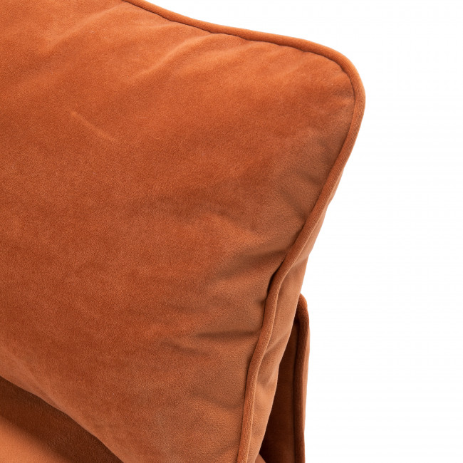 Lunery - Canapé 4 places en velours pieds épingles noirs