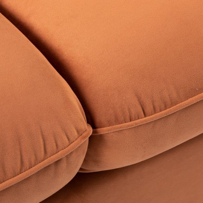 Lunery - Canapé 4 places en velours pieds épingles noirs