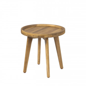 Bienhoa - Table basse en bois massif 40xø40cm
